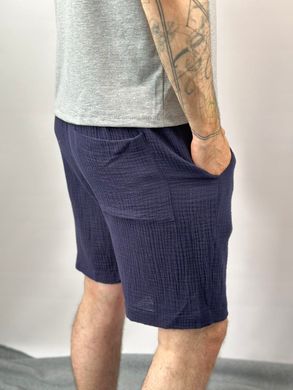 Фото Мужские шорты из Муслина V.Velika Темно-синие