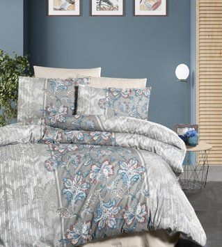 Фото Постельное белье First Choice De Luxe Ранфорс 100% Хлопок Polca Grey
