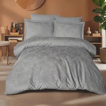 Фото Комплект постельное белья Saheser Delux Jacquard Сатин Celesta Gri