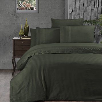 Фото Комплект постільної білизни Gala Dark Green Ранфорс Люкс First Сhoice m018482