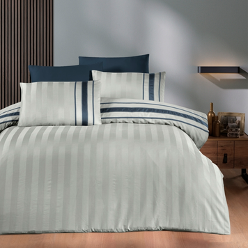 Фото Постільна білизна First Choice Сатин Люкс 100% Бавовна Satin Stripe Artwel Silver m018492