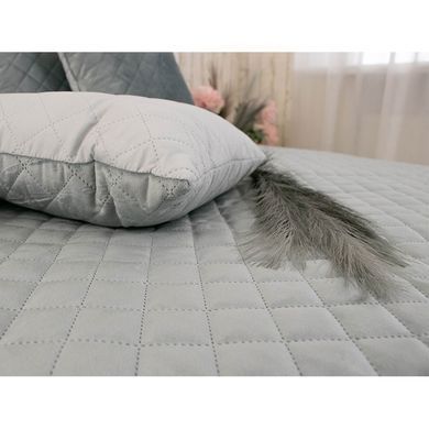 Фото Декоративна велюрова подушка Руно Velour Dark Grey Ромб Темно-сіра 311.55_Dark Grey ромб