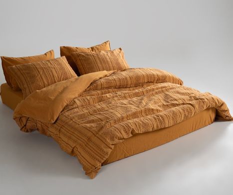 Фото Комплект постільної білизни Limasso Stonewashed Coastal Trio Mustard Tan 41070