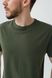 Фото №4 из 8 товара Мужская однотонная базовая футболка 100% Хлопок Темно-зеленая