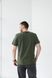 Фото №5 из 8 товара Мужская однотонная базовая футболка 100% Хлопок Темно-зеленая