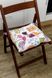 Фото №2 з 3 товару Подушка декоративна для стільця на зав'язках Прованс Violet Cherries