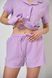 Фото №5 из 9 товара Женская муслиновая пижама Шорты и Рубашка Лиловая