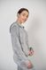 Фото №5 з 10 товару Жіночий велюровий спортивний костюм на блискавці з каптуром Сріблястий 116/23 срібло