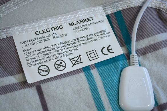 Фото Електропростирадло з терморегулятором Туреччина Electric Blanket Blue Kayra Синє