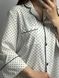 Фото №7 з 10 товару Жіноча подовжена сорочка для дому з софту Біла в горох 059/21 білий, в горох