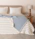 Фото №1 з 5 товару Покривало муслінове Moss Exclusive Muslin Mavi Блакитна Смужка 34307