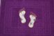 Фото №3 з 3 товару Рушник-килимок для ніг махровий 100% Бавовна 650 г Фіолетовий Ніжки