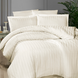 Фото №1 из 5 товара Сатиновое постельное белье First Choice Cotton Satin Stripe Broad Line Cream