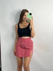 Фото Красная мини юбка из софта