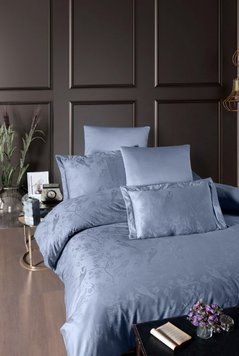Фото Постельное белье First Choice Сатин Жаккард 100% Хлопок Stesha Dusty Blue