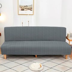 Фото Универсальный трикотажный чехол на диван без подлокотников Line Серый