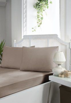 Фото Простынь на резинке с наволочками First Choice Сатин 100% Хлопок 180х200х30