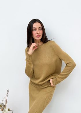 Фото Вязаный женский трикотажный джемпер Jolie Карамель