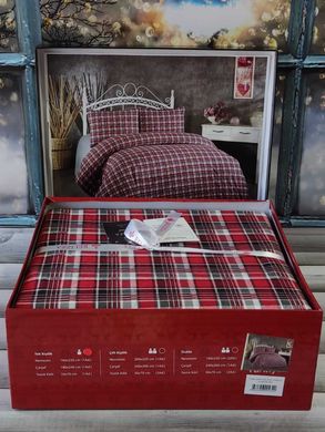 Фото Комплект постельного белья фланель Belizza Classical Red Фланель