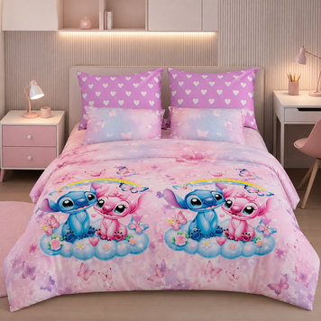 Фото Комплект постільної білизни Sweet Dream Friends Ранфорс 200185 Прибулець Stitch Стіч Стич Selena Селена