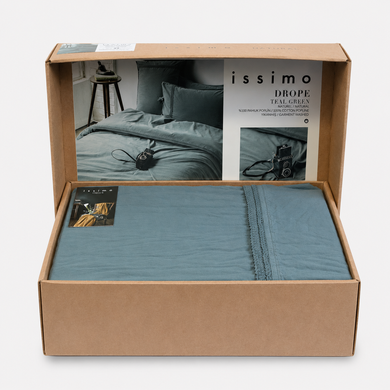 Фото Комплект постельного белья Issimo Drope Poplin Teal Green