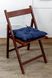 Фото №3 з 4 товару Подушка декоративна для стільця Прованс Однотонна Синя