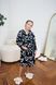 Фото №4 з 8 товару Дитячий махровий халат с каптуром Welsoft Heart on Black 1150