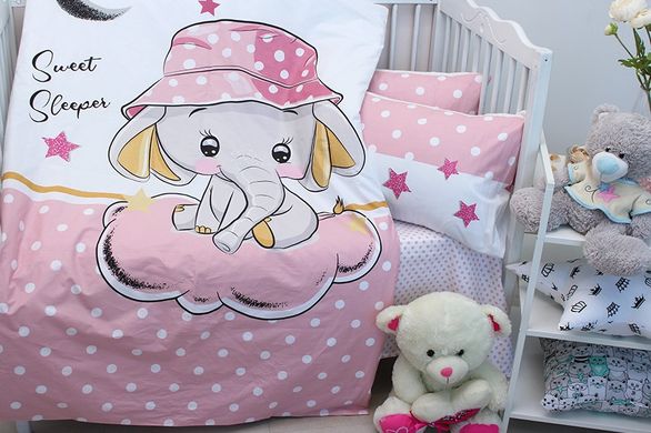 Фото Постільна білизна в дитяче ліжечко 100% Бавовна Sweet Sleeper Pink