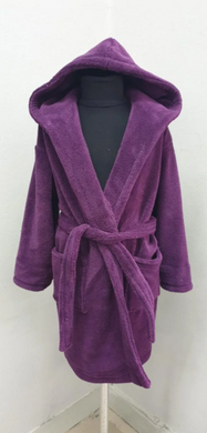 Фото Подростковый махровый халат c капюшоном Welsoft Zeron Фиолетовый