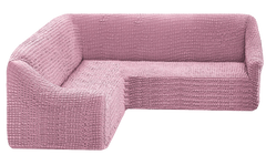 Фото Чехол для углового дивана без юбки Turkey № 10 Розовая Пудра
