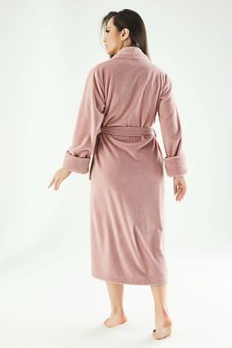 Фото Длинный женский махровый халат Бамбук/Хлопок Nusa Розовый