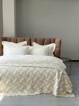 Фото Покрывало Муслиновое Saheser Morning Mist Beige/Krem 100% Хлопок