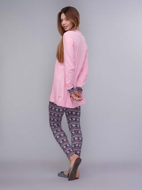 Фото Домашній бавовняний комплект-піжама U.S. Polo Assn 15521 Реглан + Лосини Рожевий