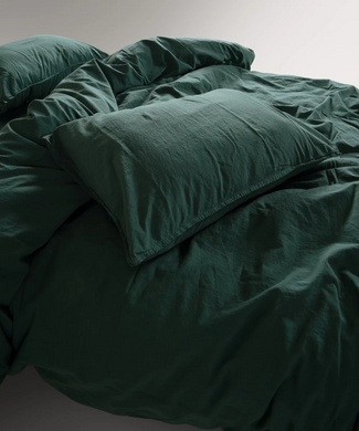 Фото Комплект постельного белья Limasso Stonewashed Вареный Хлопок Dark Green