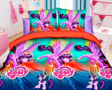 Фото Комплект постельного белья ТМ Tag Ранфорс 100% Хлопок R8598 My Little Pony Искорка