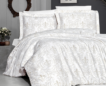 Фото Сатинова постільна білизна First Choice Cotton Satin Delmor Cream хм31075