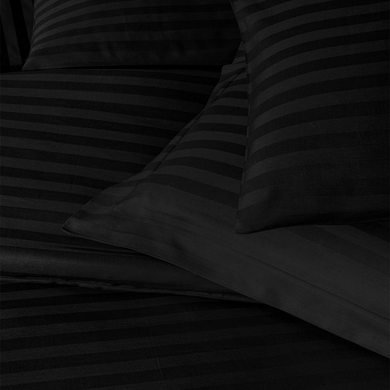 Фото Постельное белье Altinbasak Sateen Stripe Siyah Сатин Страйп Страйп Черный