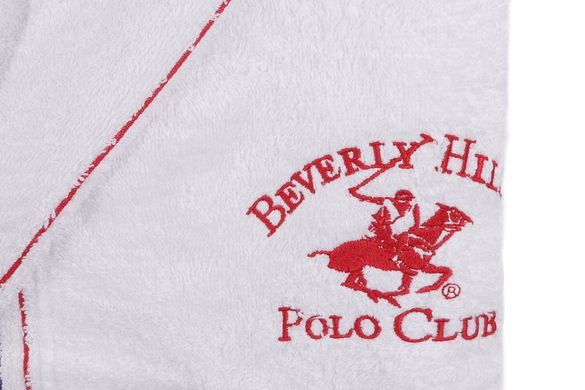 Фото Махровый халат с капюшоном Beverly Hills Polo Club Хлопок 355BHP1702 White Белый