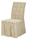 Фото №1 из 4 товара Жаккардовый универсальный чехол для стула с юбкой Turkey № 15 Крем