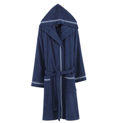 Фото Чоловічий махровий халат Arya з каптуром Lucian 100% Бавовна Синій