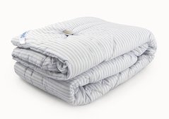 Фото Зимнее шерстяное одеяло Руно Blue stripes