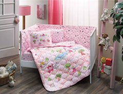 Фото Набір в дитяче ліжечко з бортиками та ковдрою TAC Princess Pink