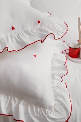 Фото Комплект постільної білизни Saheser Jacquard Leona Kirmizi 41485