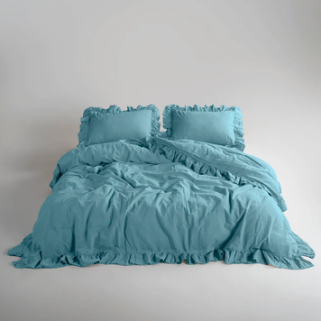Фото Постільна білизна Limasso Stonewashed Exclusive Mineral Blue Варена Бавовна