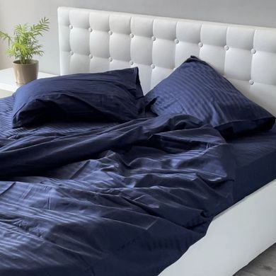 Фото Жаккардовое постельное белье Сатин SoundSleep Stripe Sense Dark Blue Темно-синее