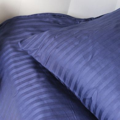 Фото Жаккардовое постельное белье Сатин SoundSleep Stripe Sense Dark Blue Темно-синее