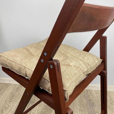 Фото Подушка декоративна для стільця однотонна Прованс Camel