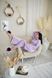 Фото №5 з 10 товару Жіночий домашній костюм Велюр в рубчик Штани + Кофта на гудзиках Фіалковий 907