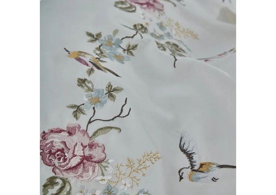 Фото Комплект постельного белья Dantela Vita Сатин с Вышивкой Ruya Krem