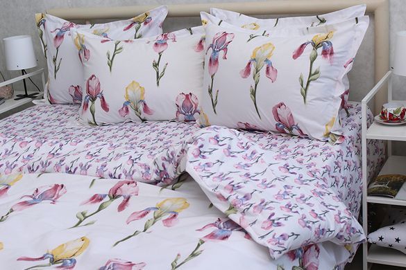 Фото Постільна білизна Turkish Cotton 100% Бавовна Irises Pink PrimaTeks PT-R08 PT(1,5-sp)-R08